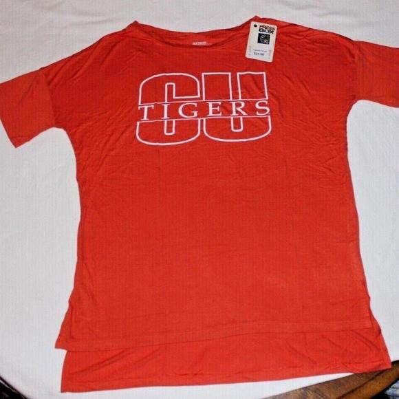 NWT WOMENS M or XL NCAA CLEMSON UNIVERSITY TIGERS ORANGE OVERSIZED TEE SHIRT - Picture 2 of 7